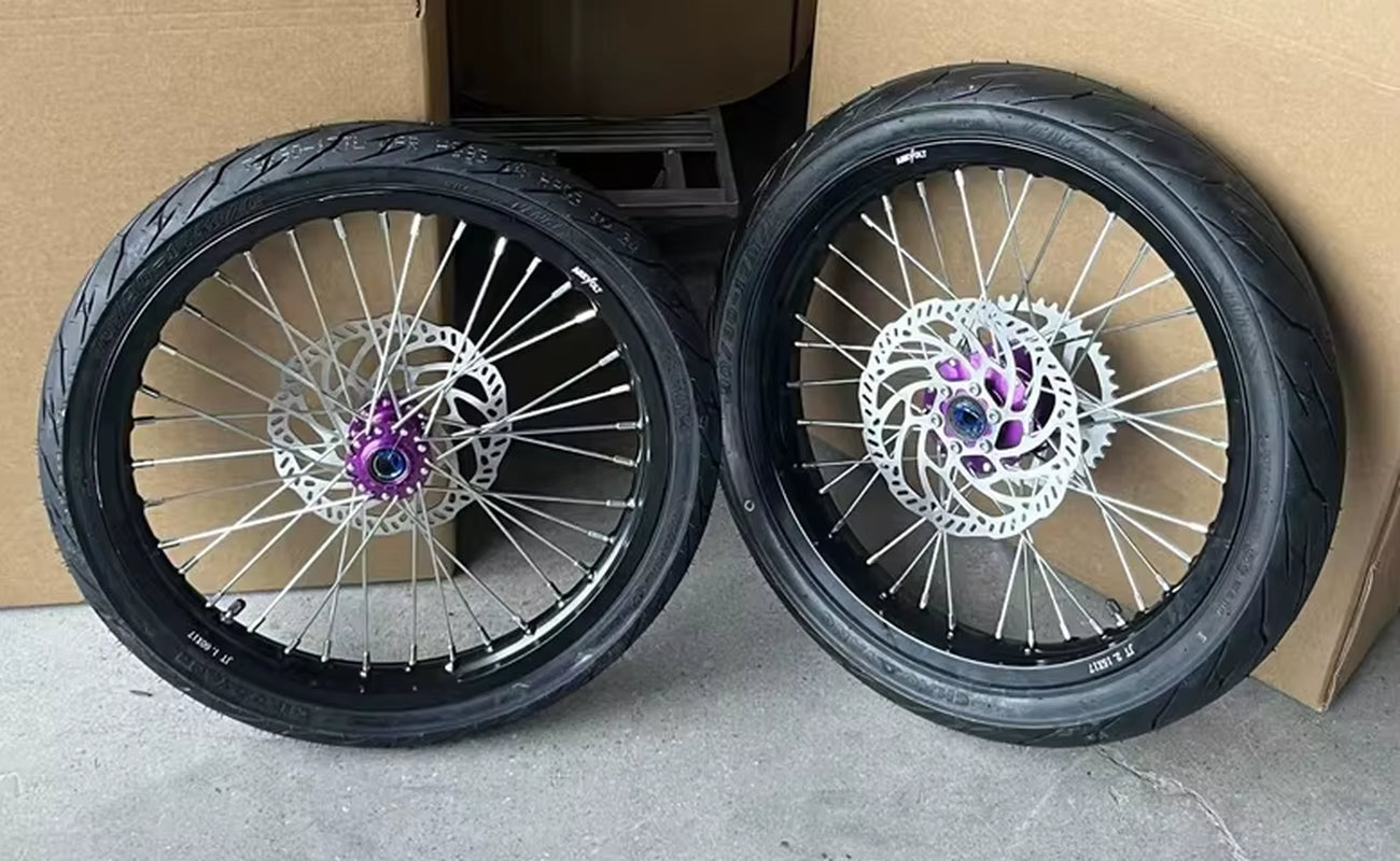 Sur Ron Supermoto Street Road Ride Conversion Kit Chaoyang Tire Rim Wheel Kit for Surron Light Bee Electric Dirt Bike